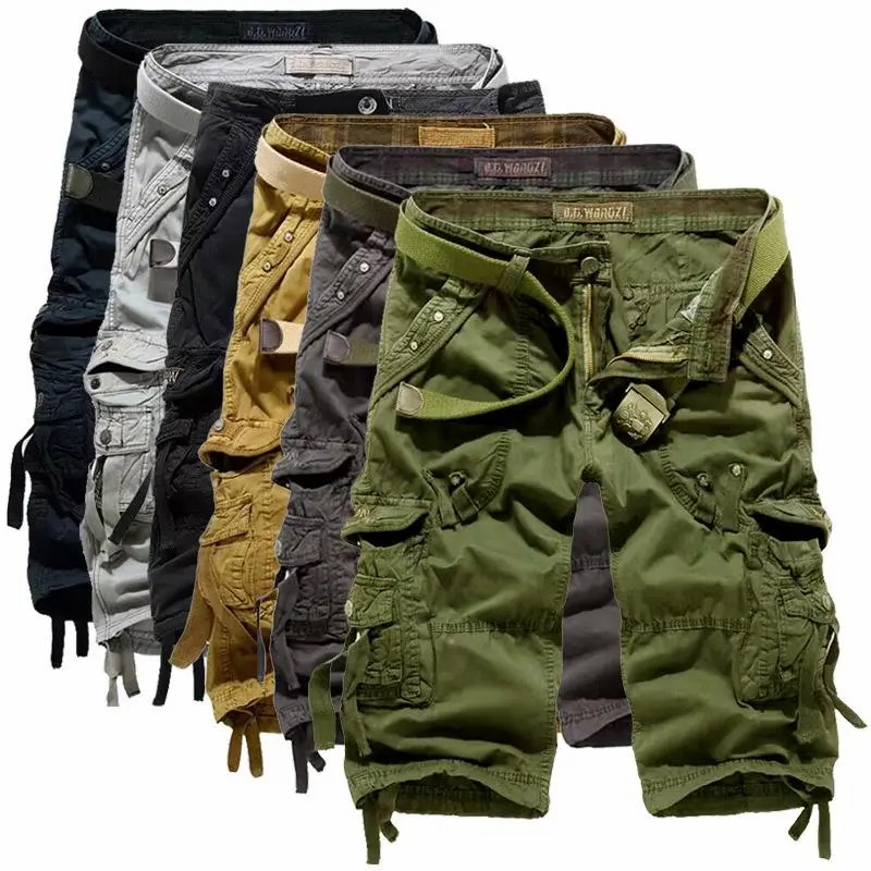 🔥Last day promotion🔥Men's Korean Style Multi-Pocket Cargo Shorts Fashion Trend Multi-Pocket Mid-Length Shorts