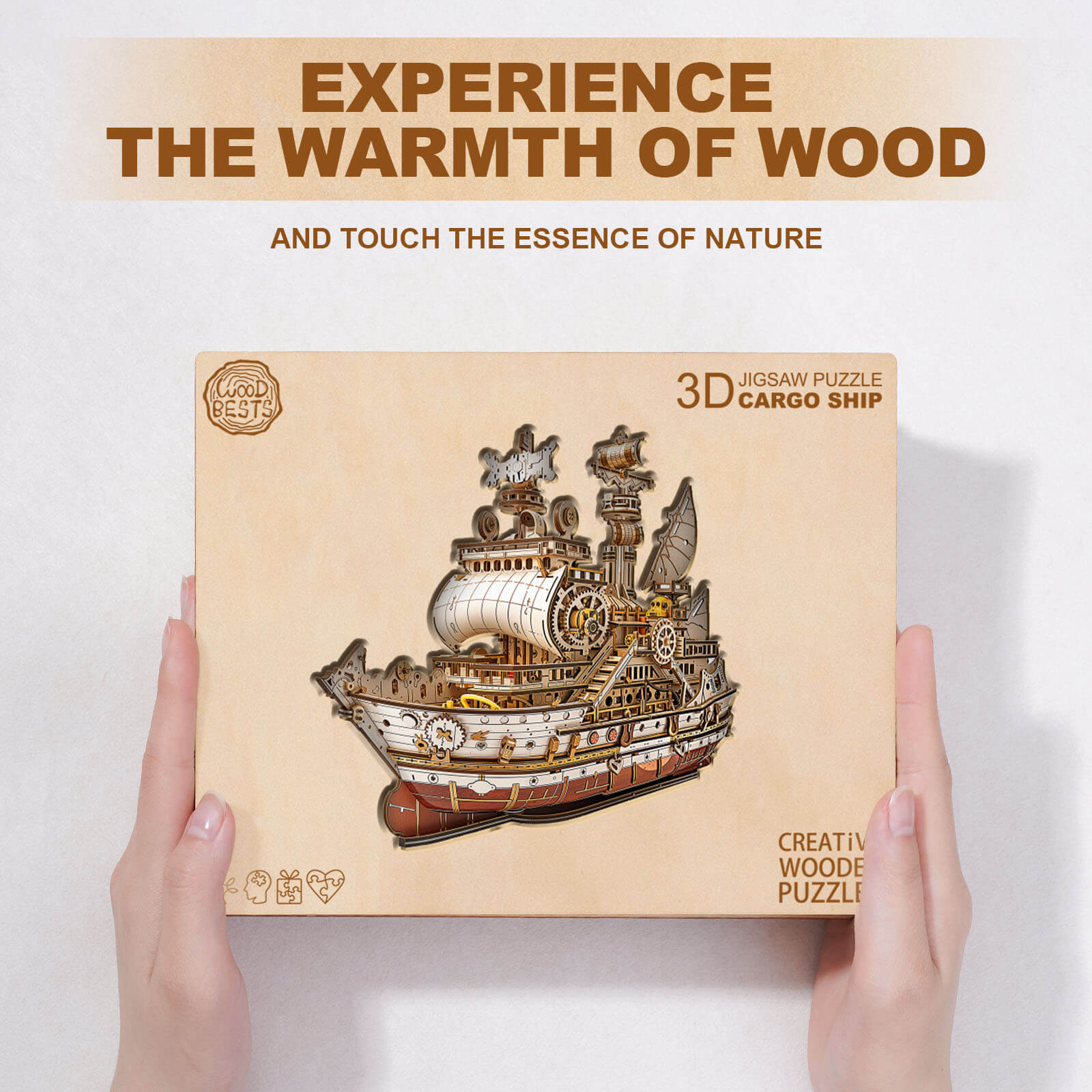 3D Jigsaw Puzzle Cargo Ship Wooden Jigsaw Puzzle