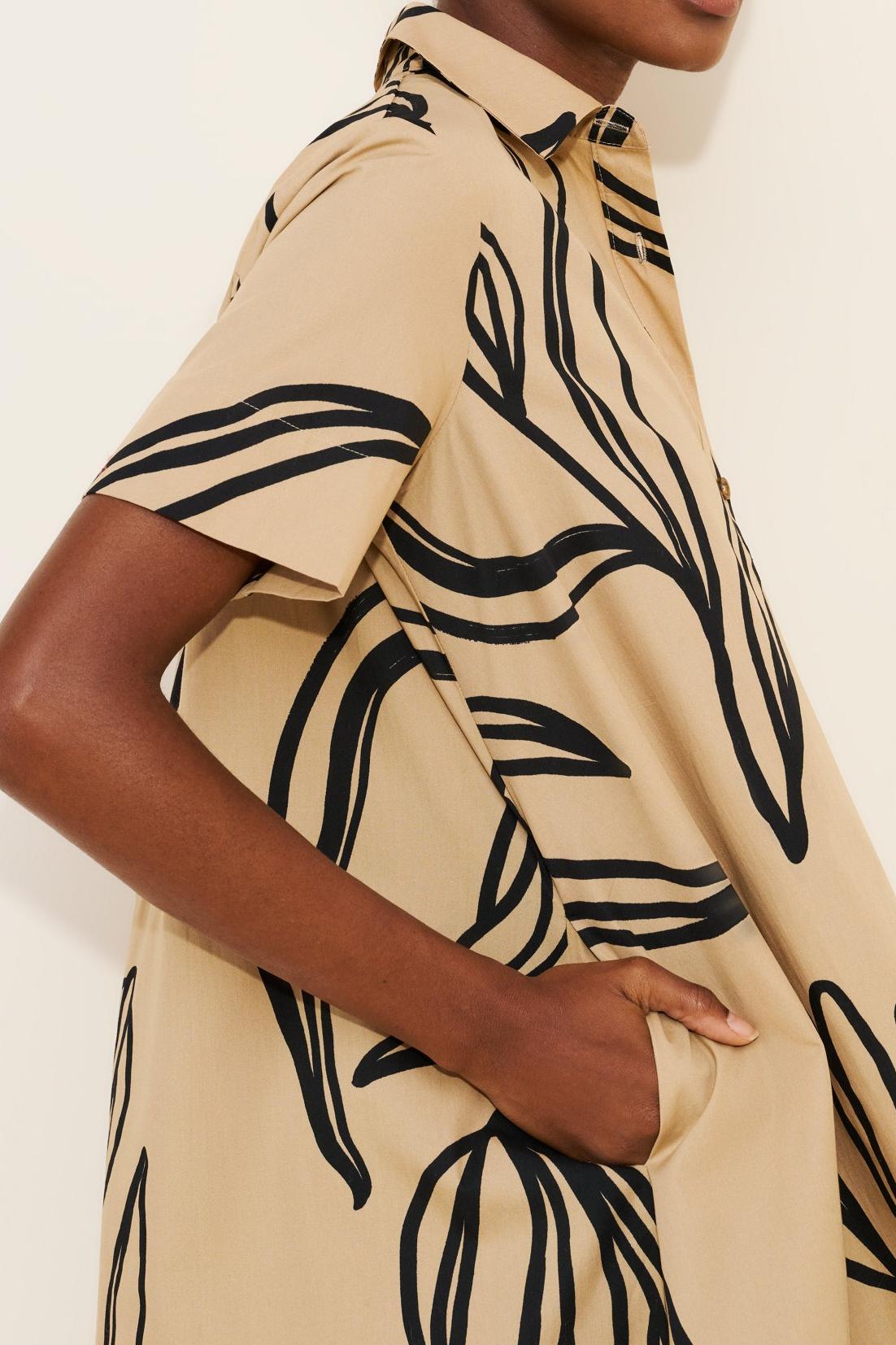 Short-Sleeve Swing Tunic Mini Dress