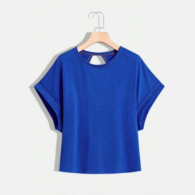 Women's Asymmetrical Cut-Out Batwing Tee