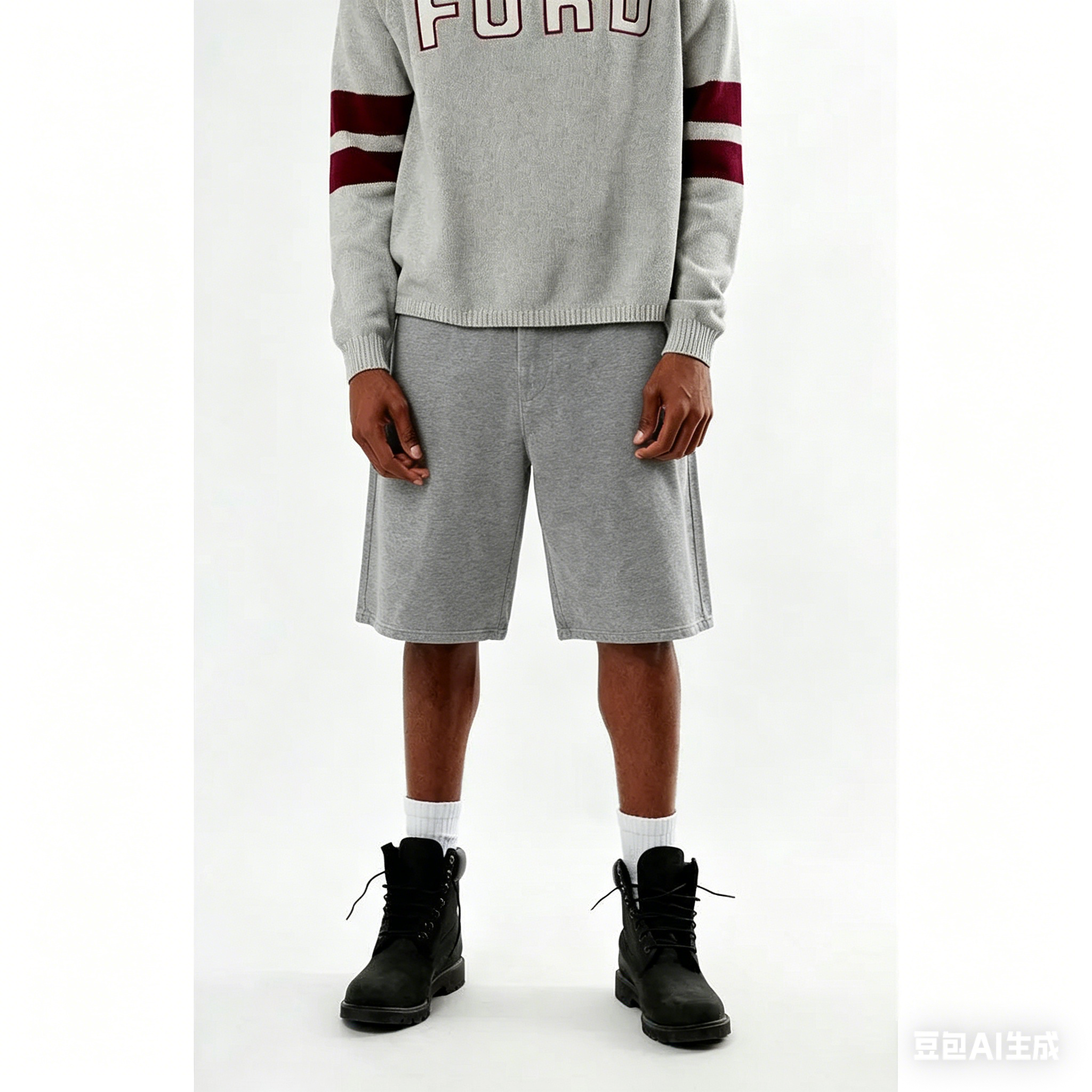 Men's Black Baggy Denim Shorts