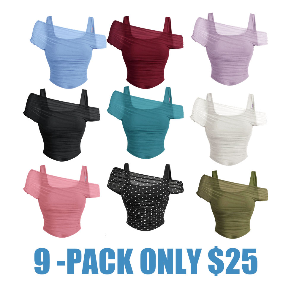 Asymmetric Ruched Crop Top - Valentine’s Day Edition