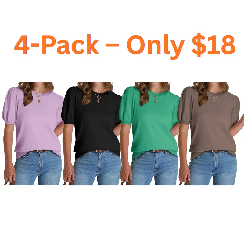 Women's Puff Sleeve Knit Sweater(New Arrivals)