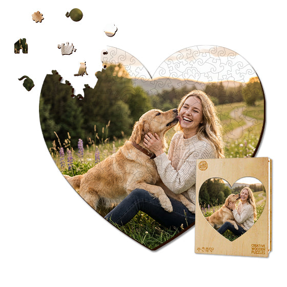Personalized Photo Wooden Puzzle - Pet Lover Theme