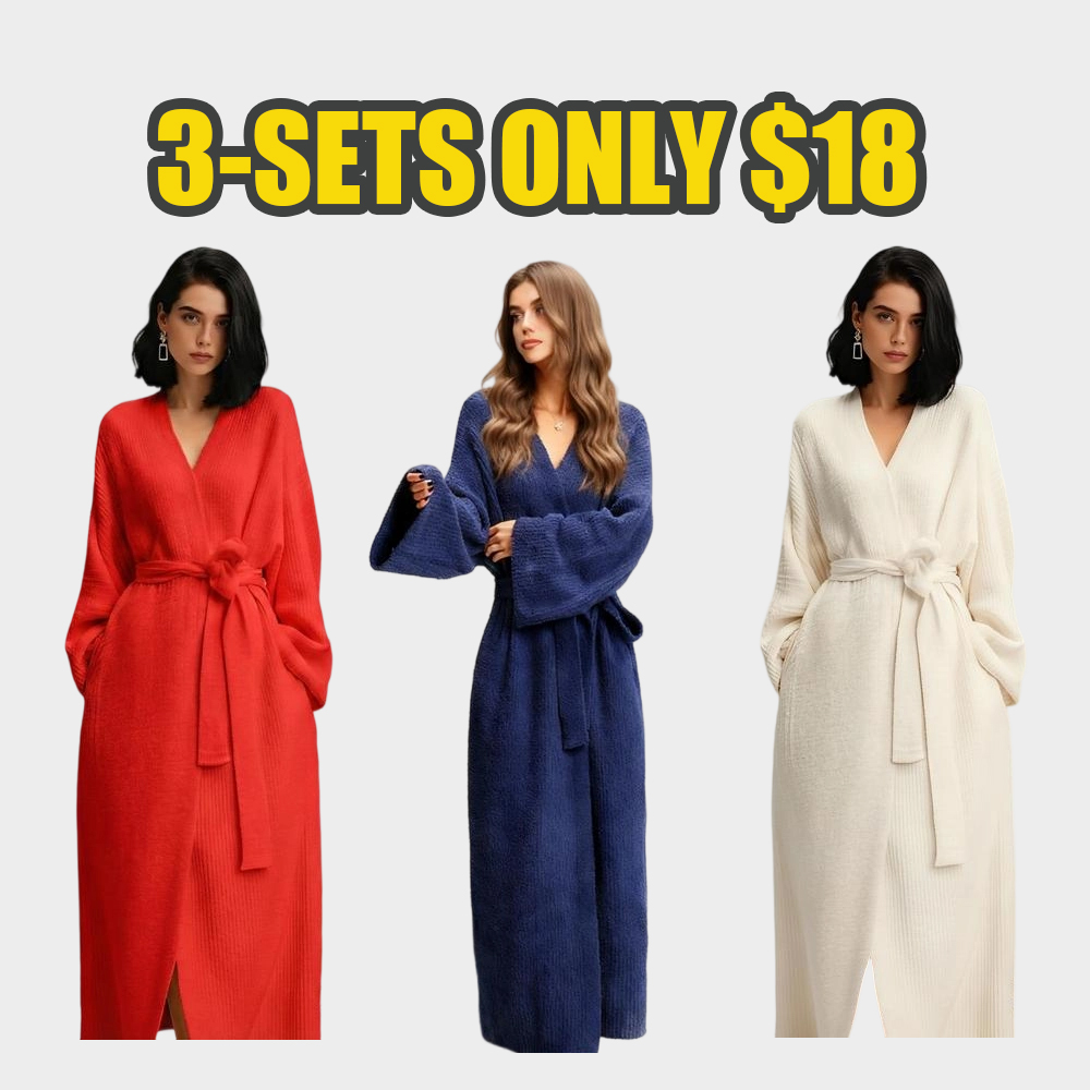 Women's Double-Sided Plush Robe - Soft