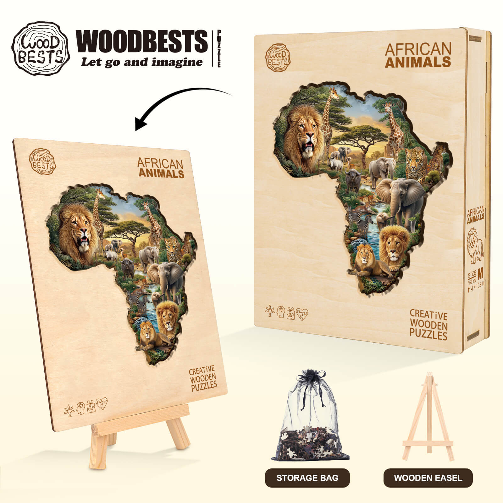 African animals Wooden Jigsaw Puzzle