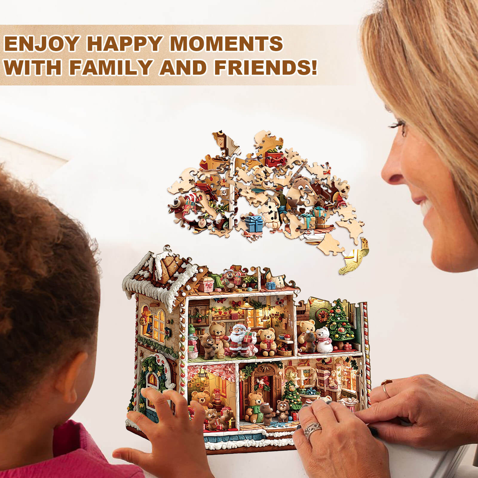 Bear's House - Christmas Wooden Jigsaw Puzzle