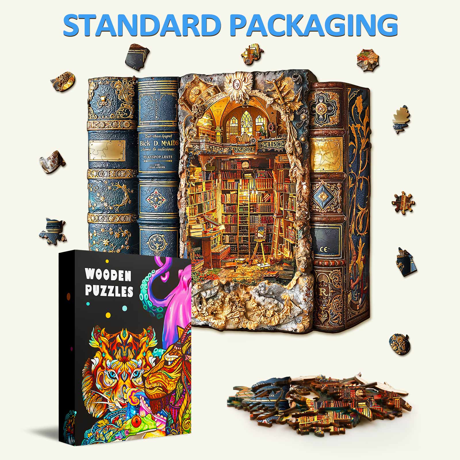 Story Realm Tome Wooden Jigsaw Puzzle