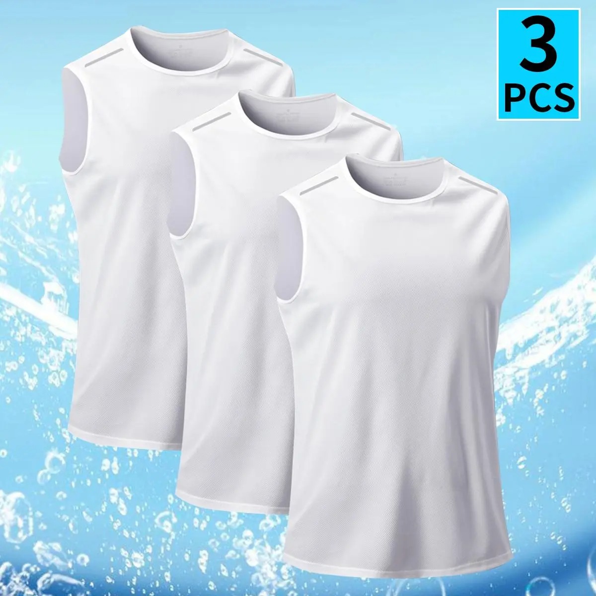Men's Quick-Dry Crew Neck Tank Top - Breathable Sleeveless Athletic Wear
