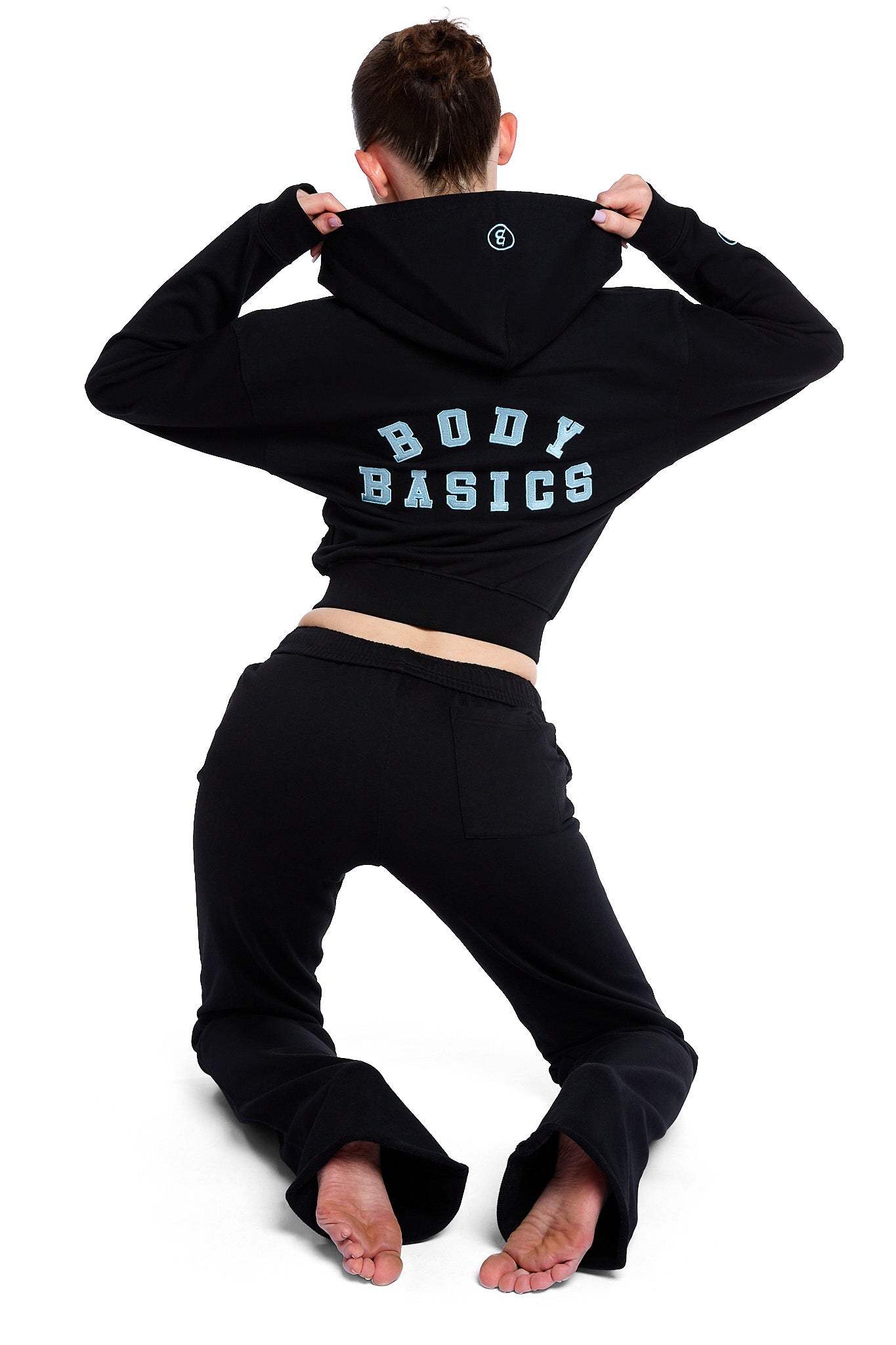 BODY UNIVERSITY HOODIE 2.0 (BLACK/TIFFANY BLUE)