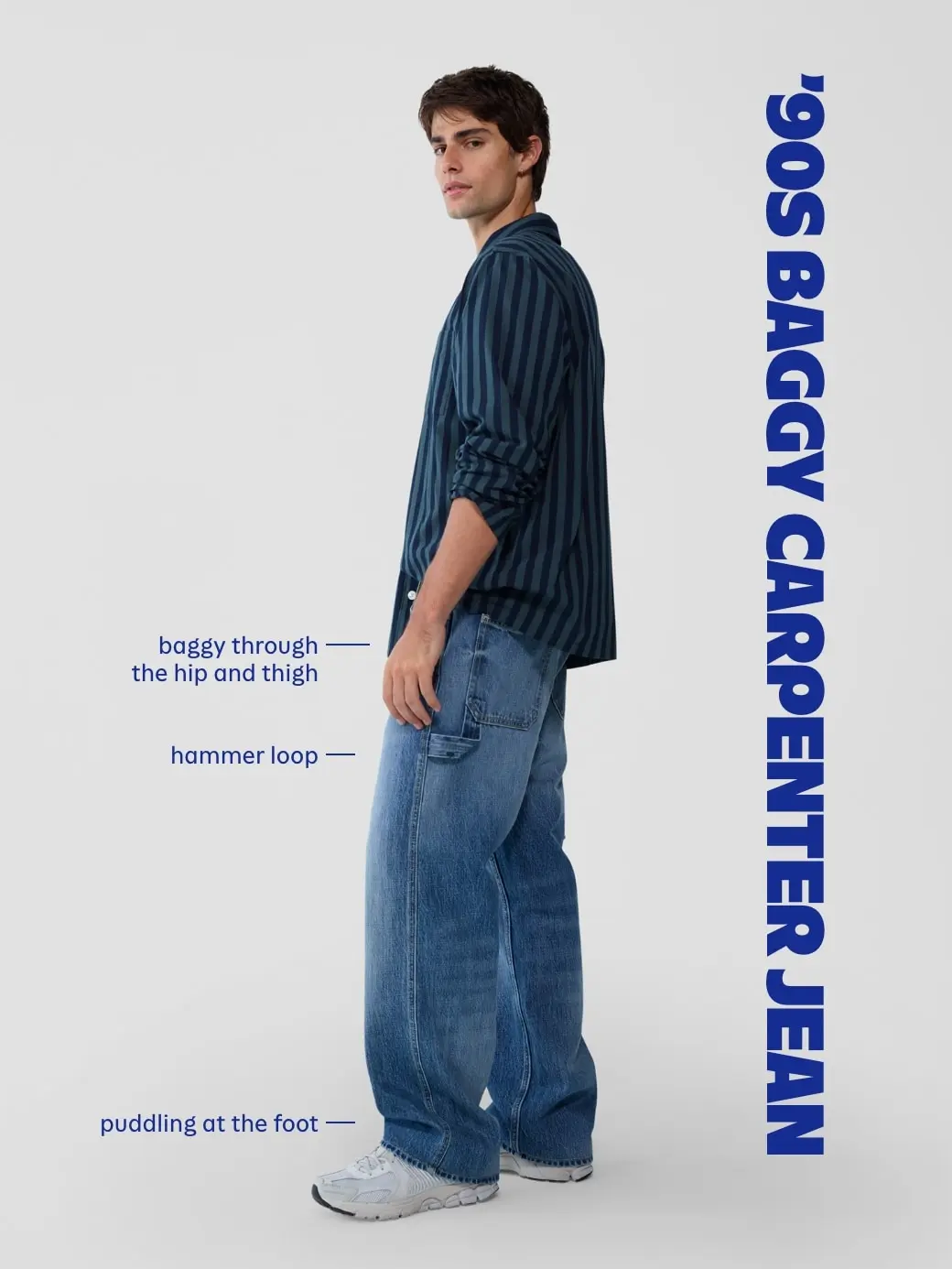 【Stock Up Deals】Men's 90's Baggy Carpenter Jeans