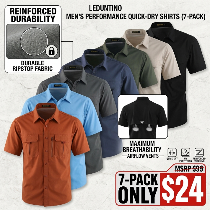 Men's American-Style Solid Color Shirt with Hidden Ventilation Holes