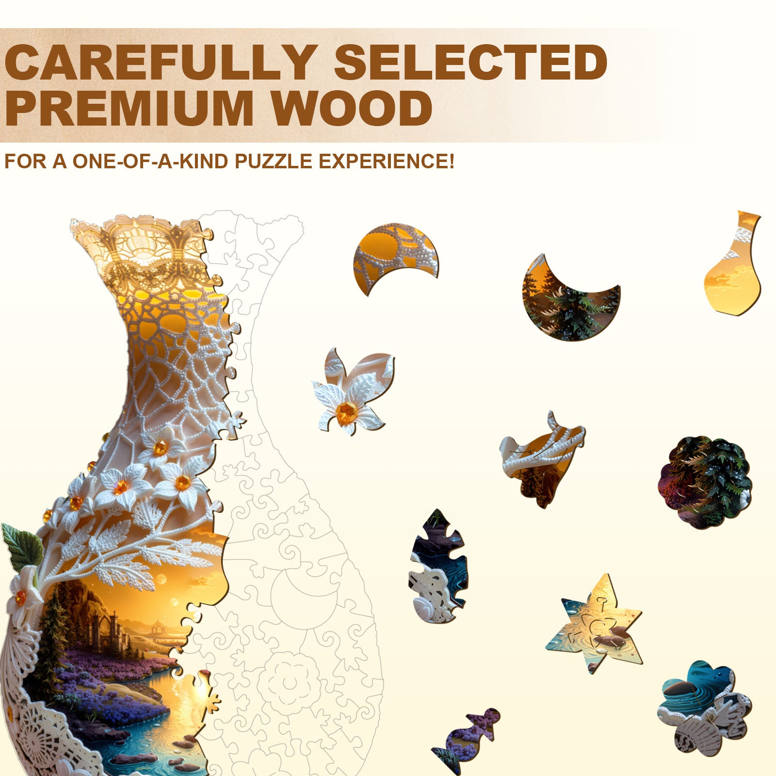 Woven Scenery Wooden Jigsaw Puzzle