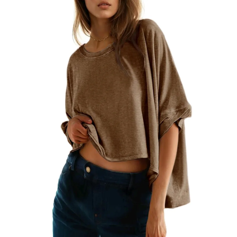 Women's Loose T-Shirt + Linen Wide-Leg Pants