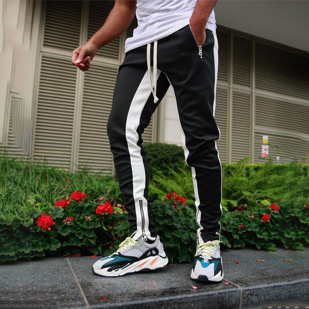 Men'S Patchwork Pocket Casual Knitted Trousers