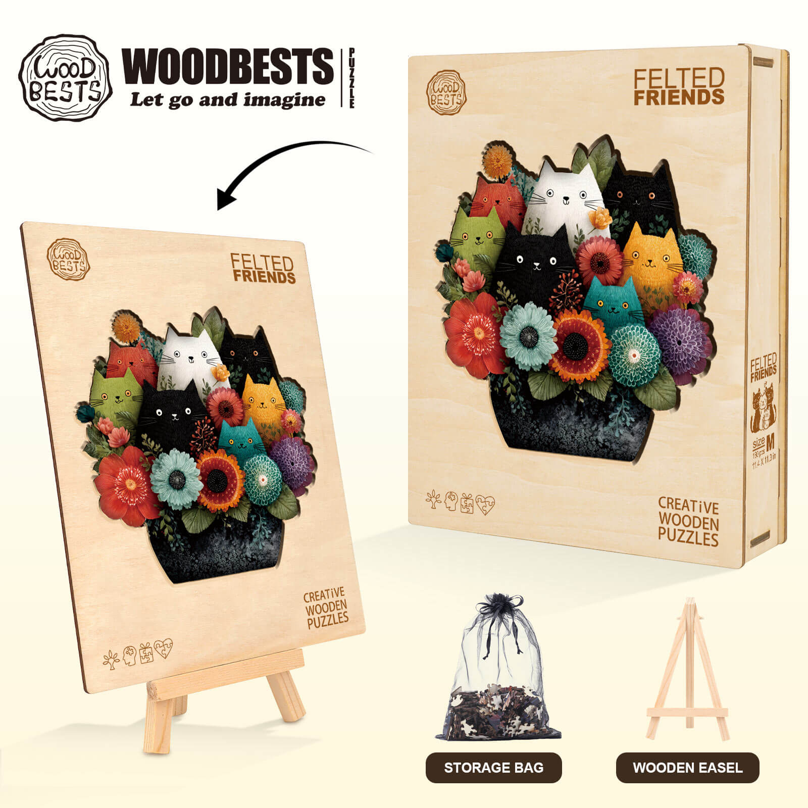 Felted Friends Wooden Jigsaw Puzzle