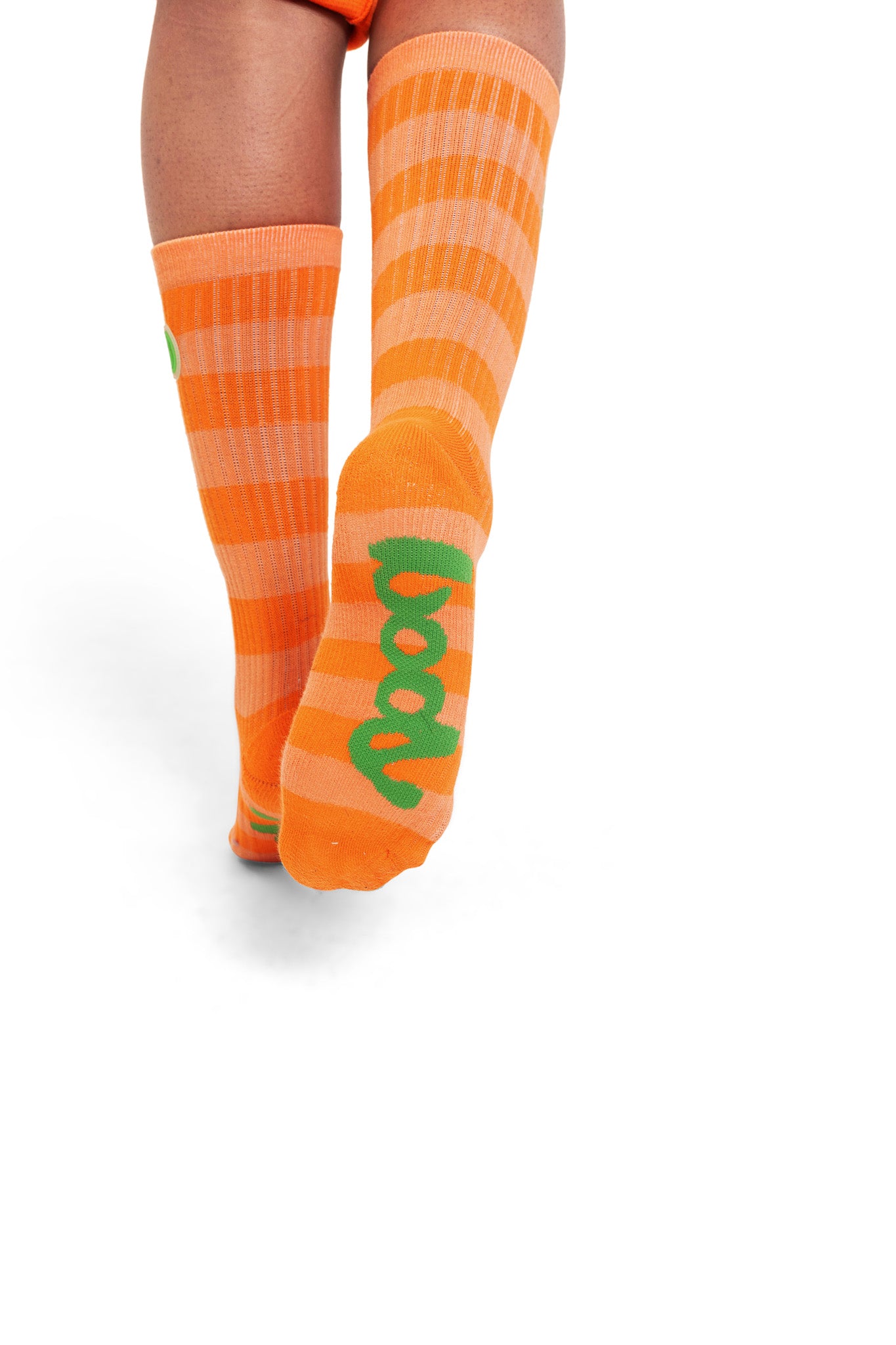 STRIPED KNIT SOCKS (ORANGE/GREEN)