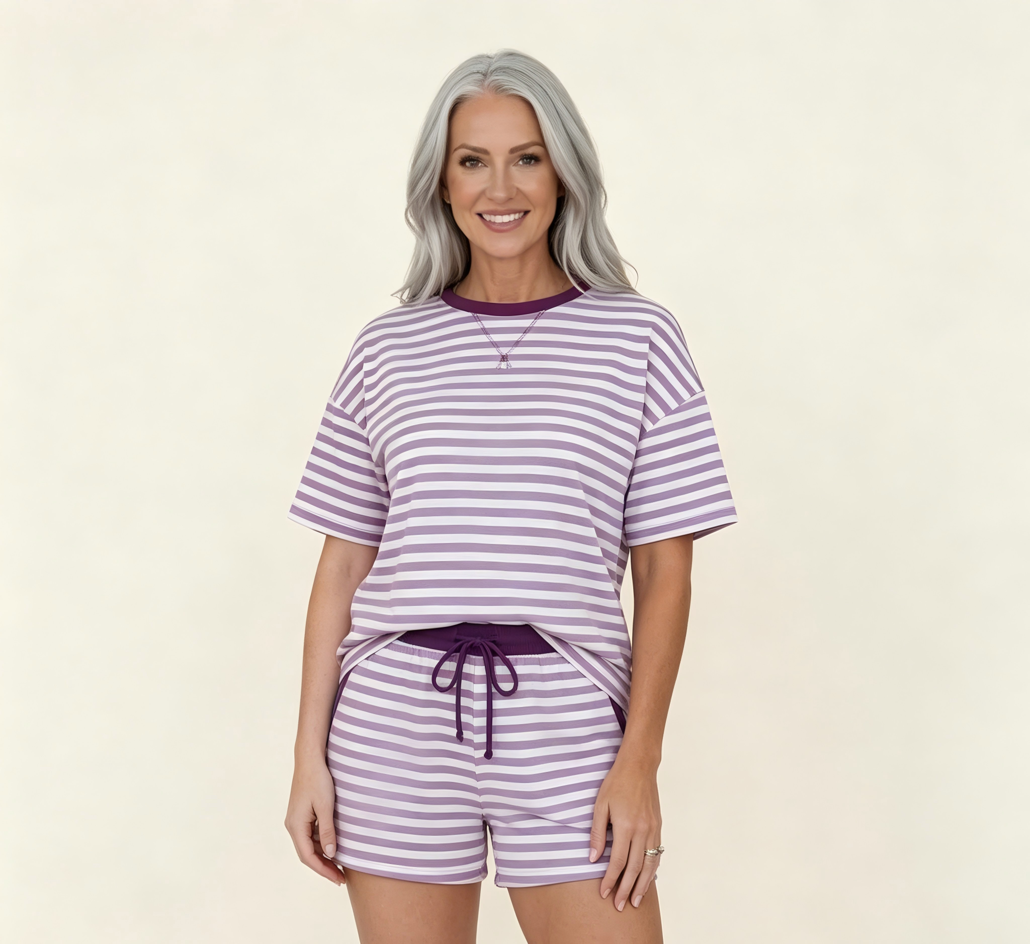 ✨✨✨Women's Drop Shoulder Stripe Set