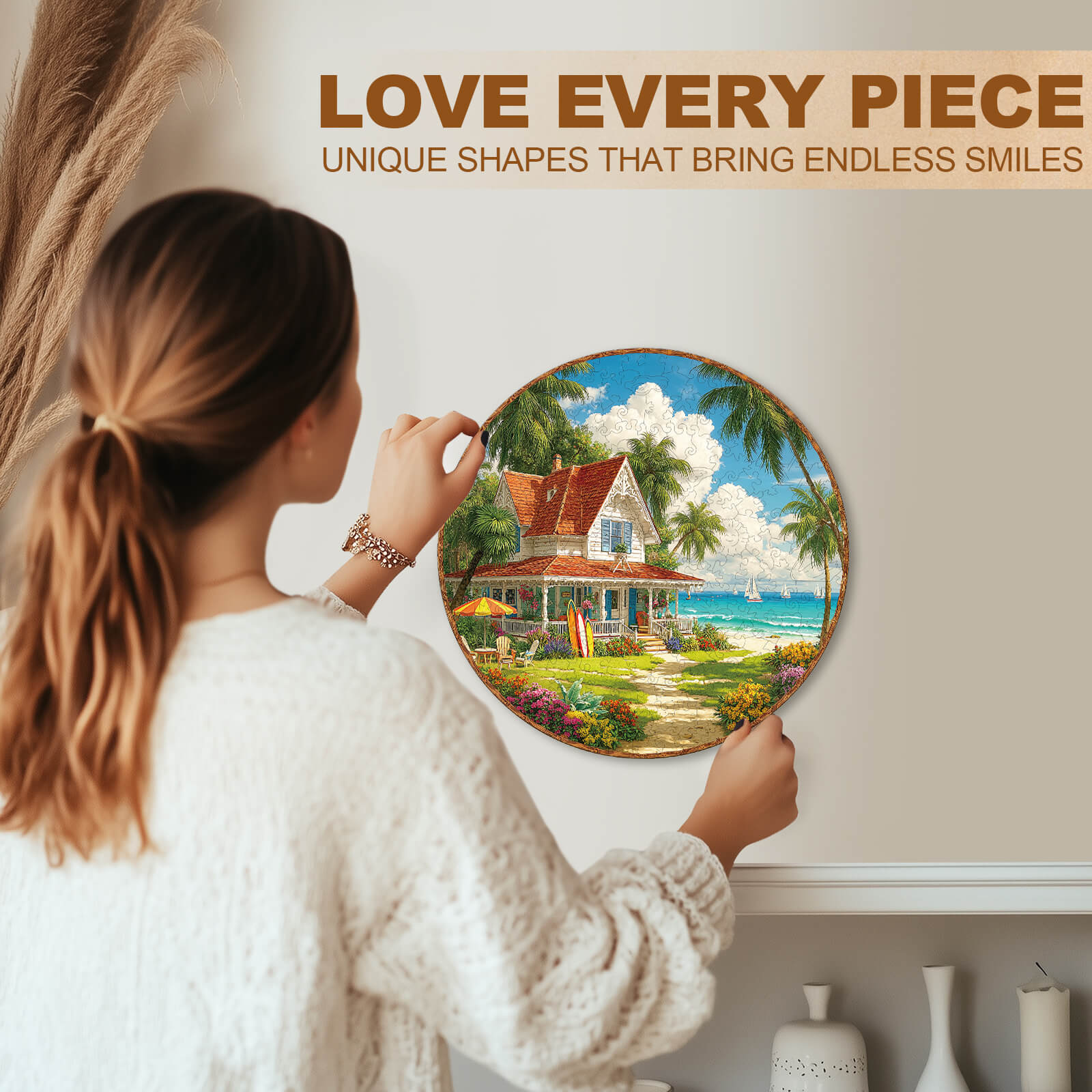 Beach Villa Wooden Jigsaw Puzzle