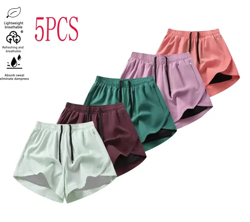 🌞 Women's Quick-Dry Summer Drawstring Shorts – 5-Pack