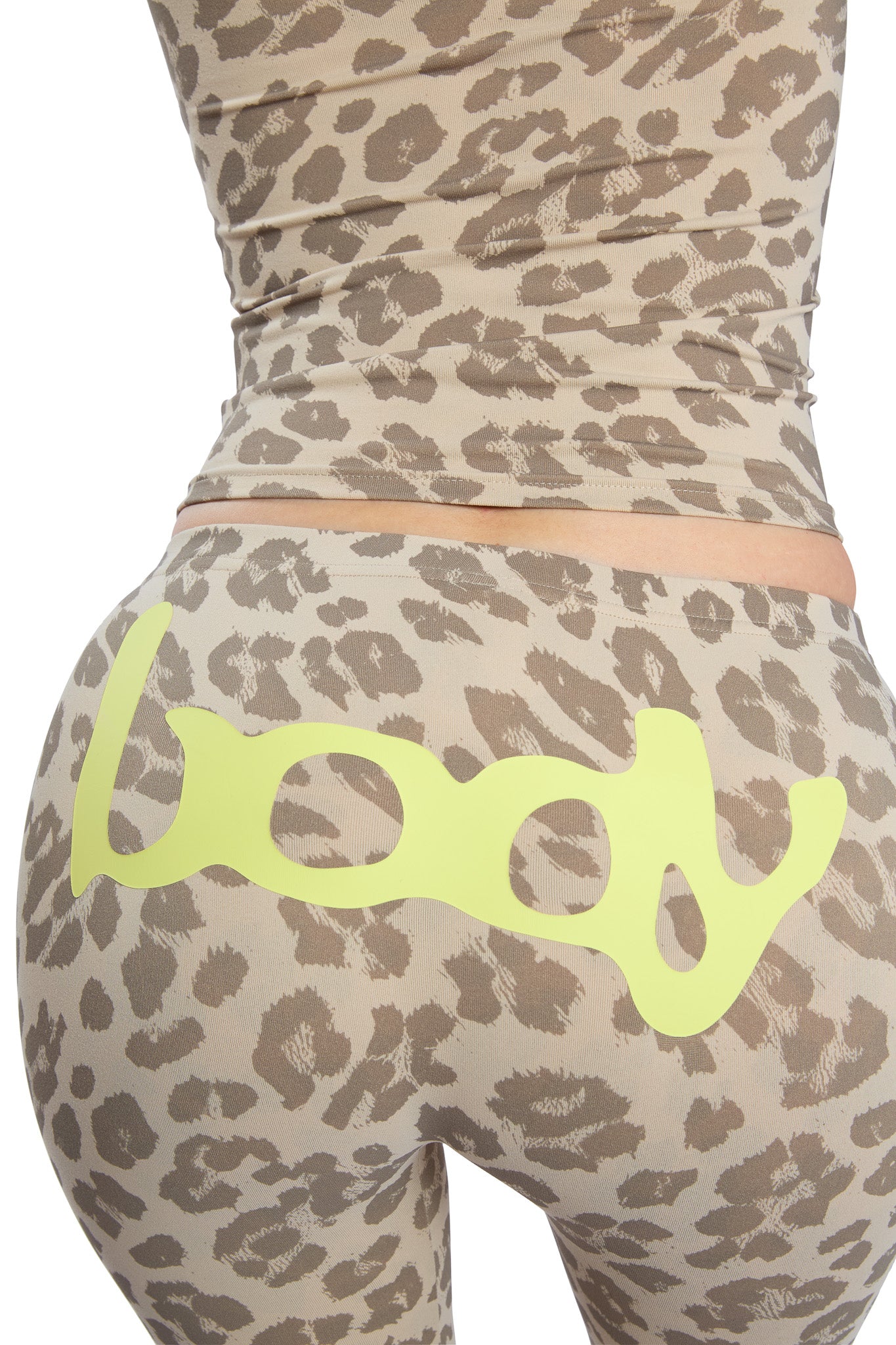 BASICS ULTRA LOW-RISE LEGGINGS 2.0 (IVORY LEOPARD/YELLOW)