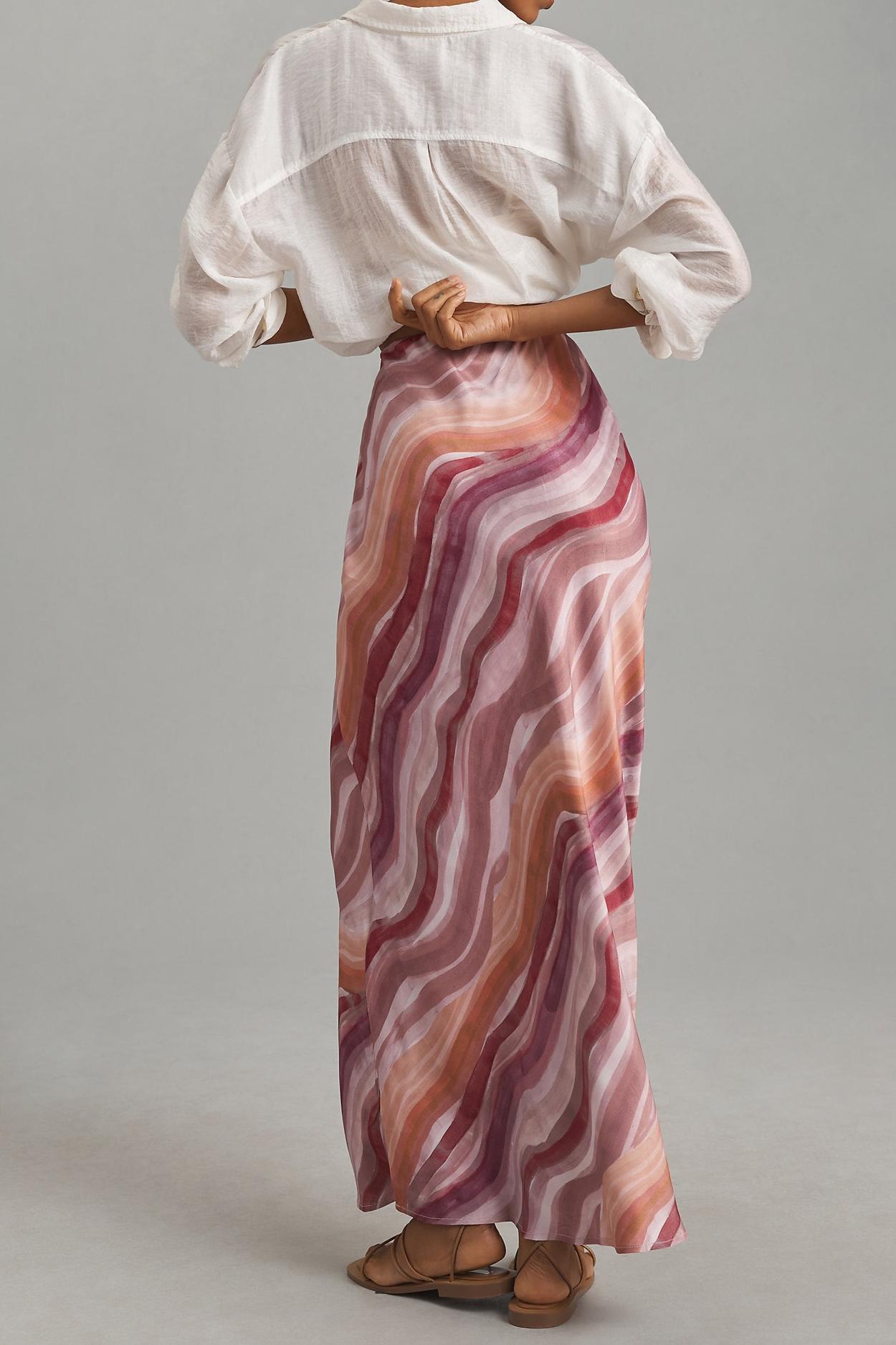Tie Dye Slim Maxi Skirt