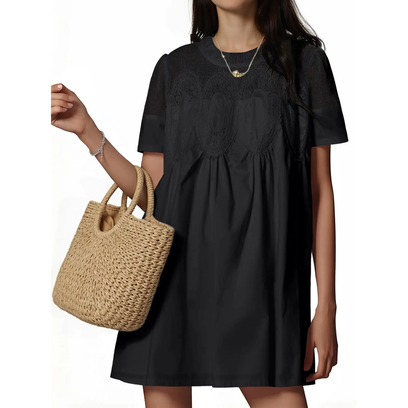 Elegant Lace Summer Mini Dress for Women