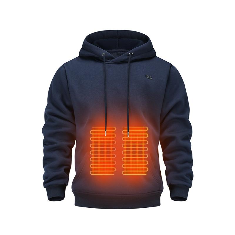🔥Men’s USB Heated Hoodie with Adjustable Heating – Winter Outdoor Thermal Sweatshirt🔥