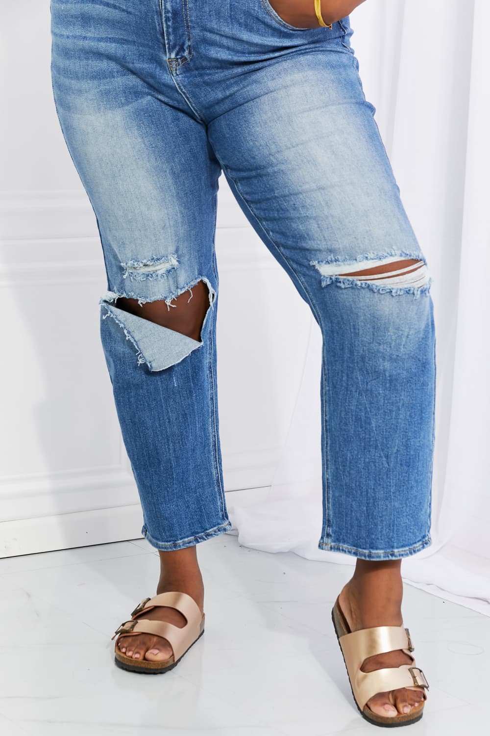 Full Size Emily High Rise Relaxed Jeans