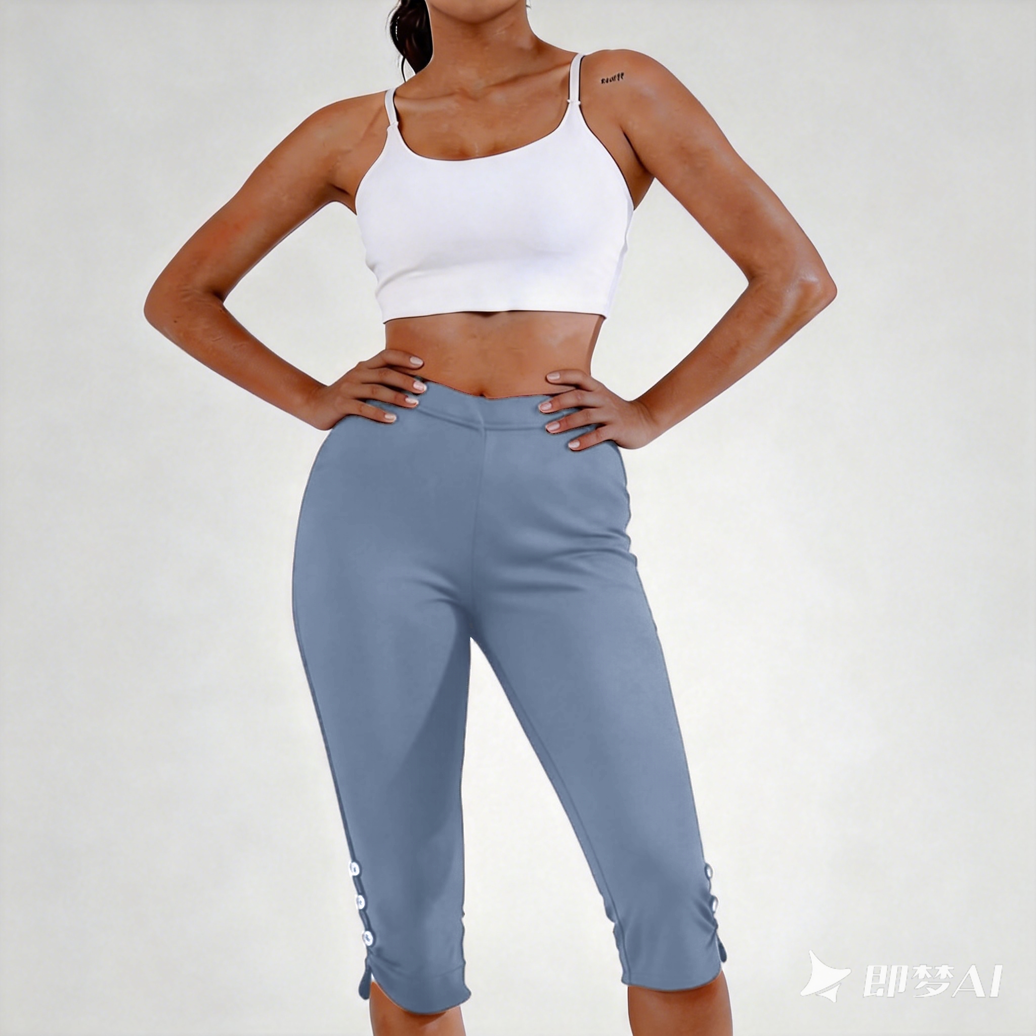 Women's High-Waisted Butt-Lifting Yoga Pants - 7/8 Length 4-Way Stretch