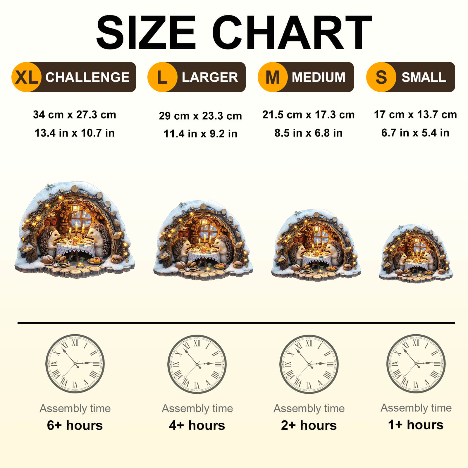 Cozy Hedgehog Hideaway Wooden Jigsaw Puzzle