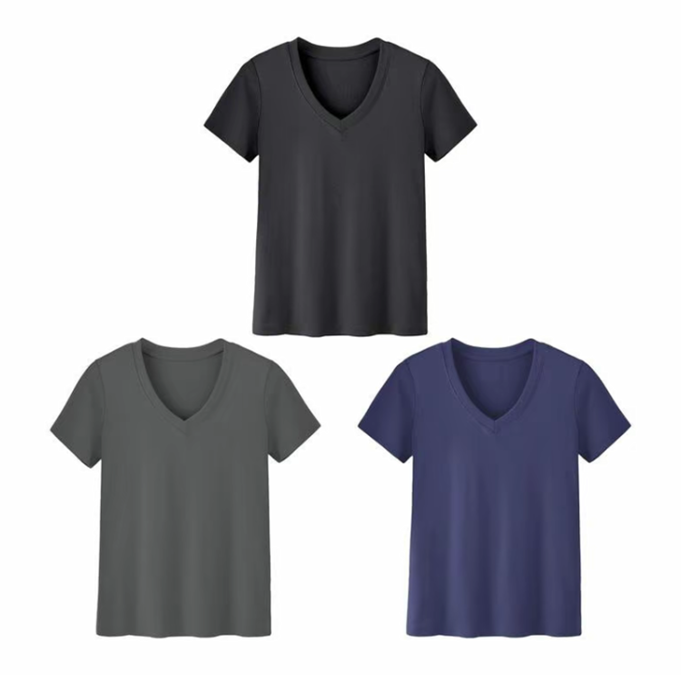 Women's Plus Size V-Neck T-Shirts –Casual Summer Tops