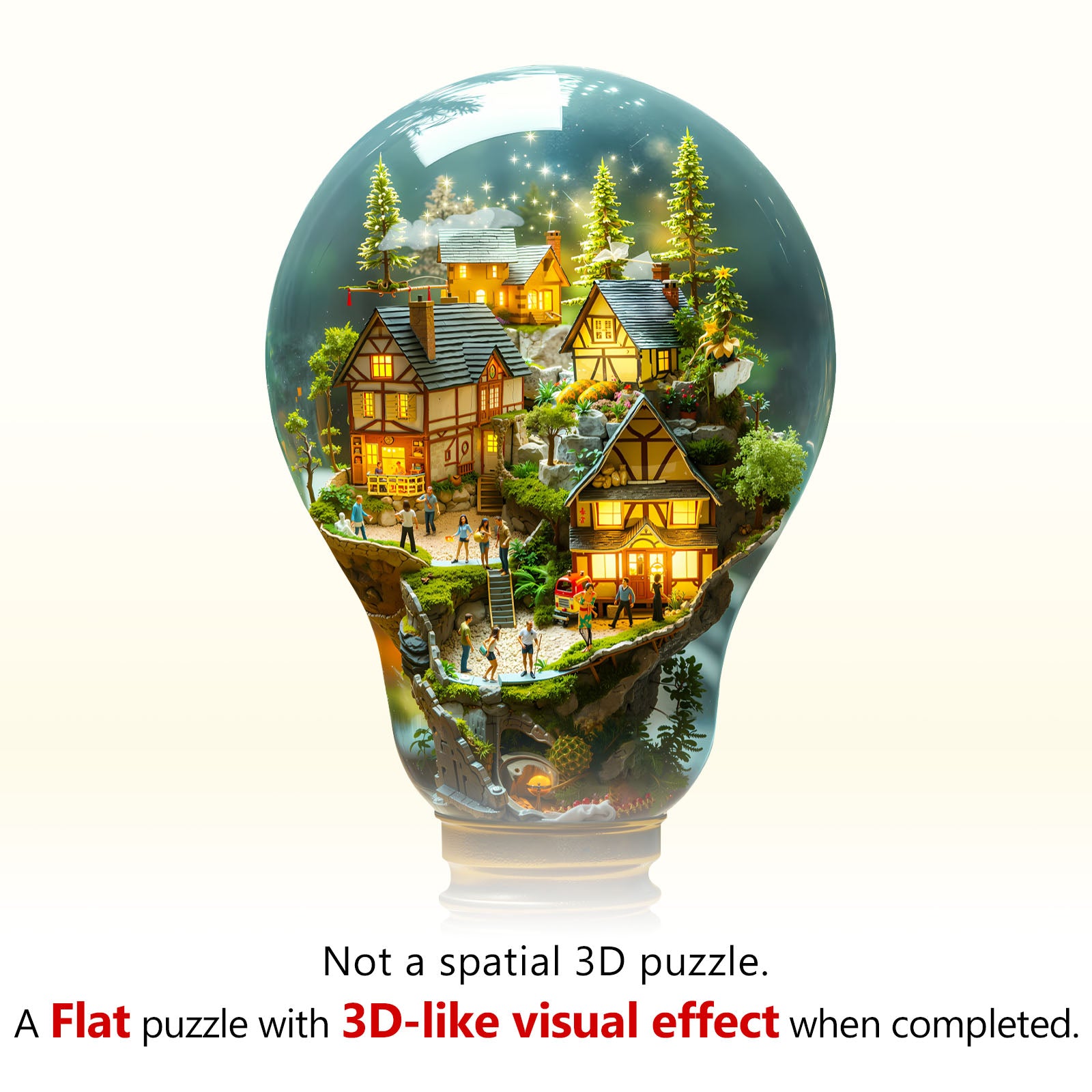 Light Town Wooden Jigsaw Puzzle