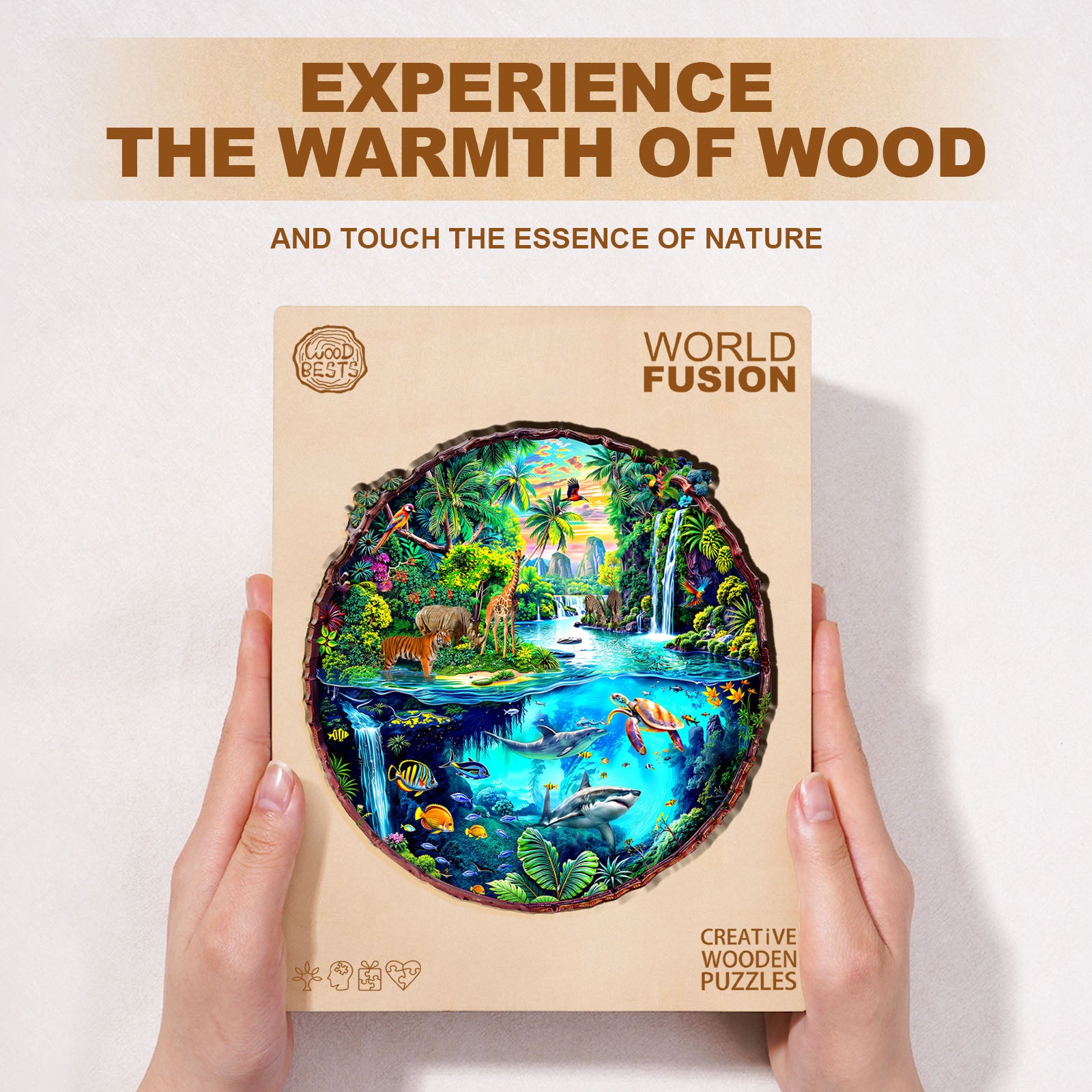 World Fusion Wooden Jigsaw Puzzle