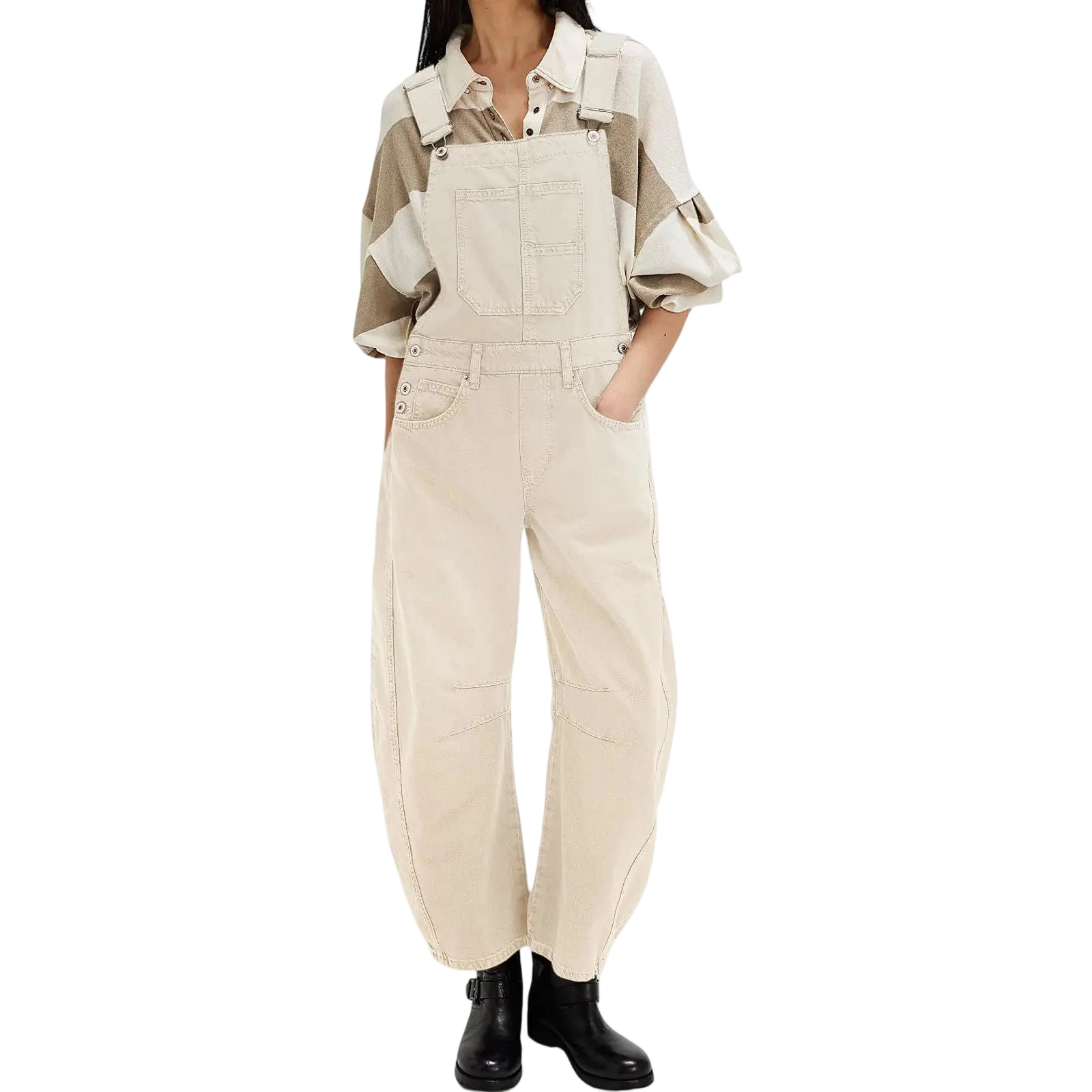 Women's Y2K Wide-Leg Denim Overalls