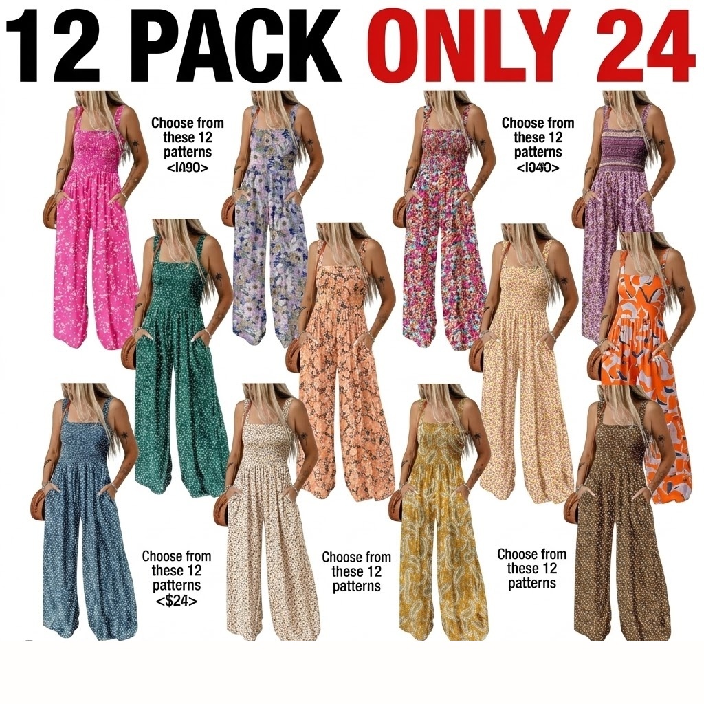 Women's Casual Loose Overalls Jumpsuits