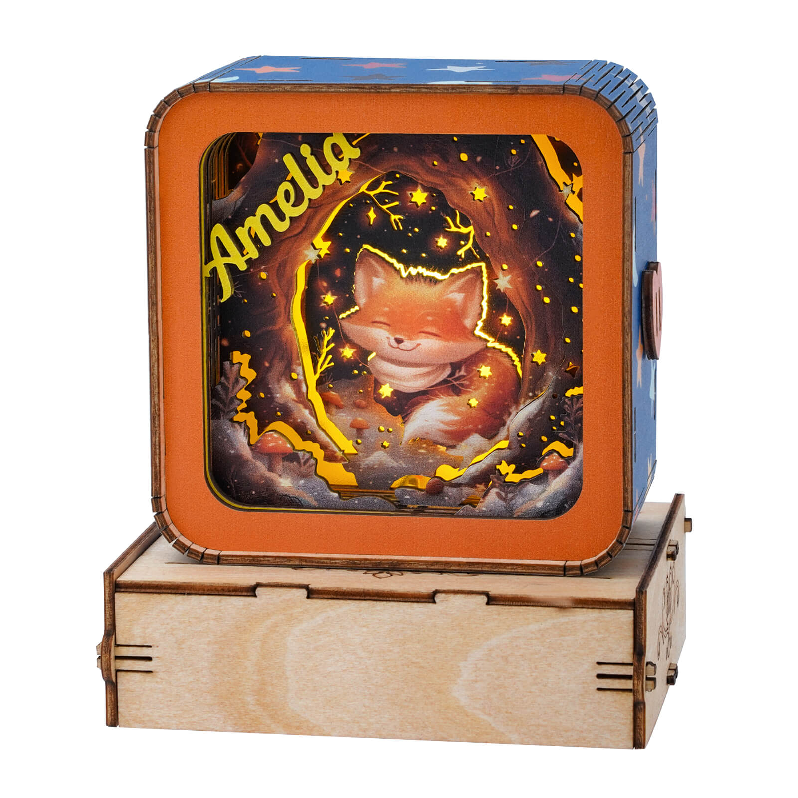 Star Fox Kit - Personalized 3D Wooden Puzzle Night Light