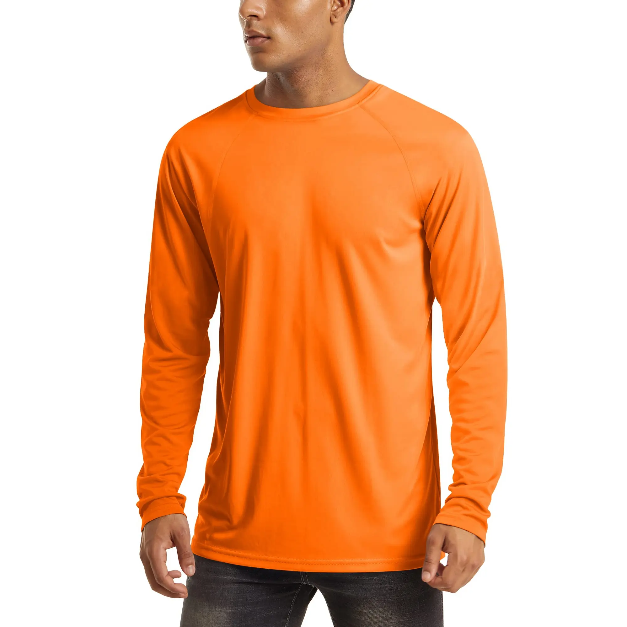 Men's UPF 50+ Long Sleeves Shirts Quick Dry Lightweight Summer Sportswear Tops