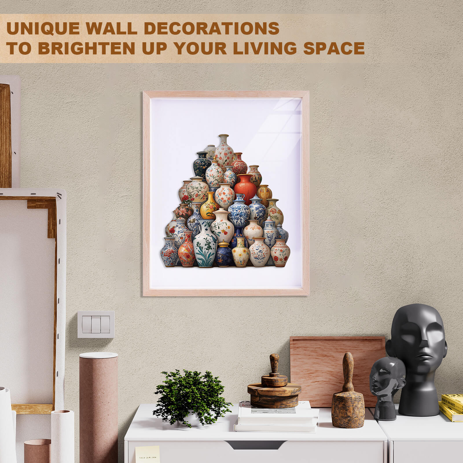 Italian ceramics Wooden Jigsaw Puzzle