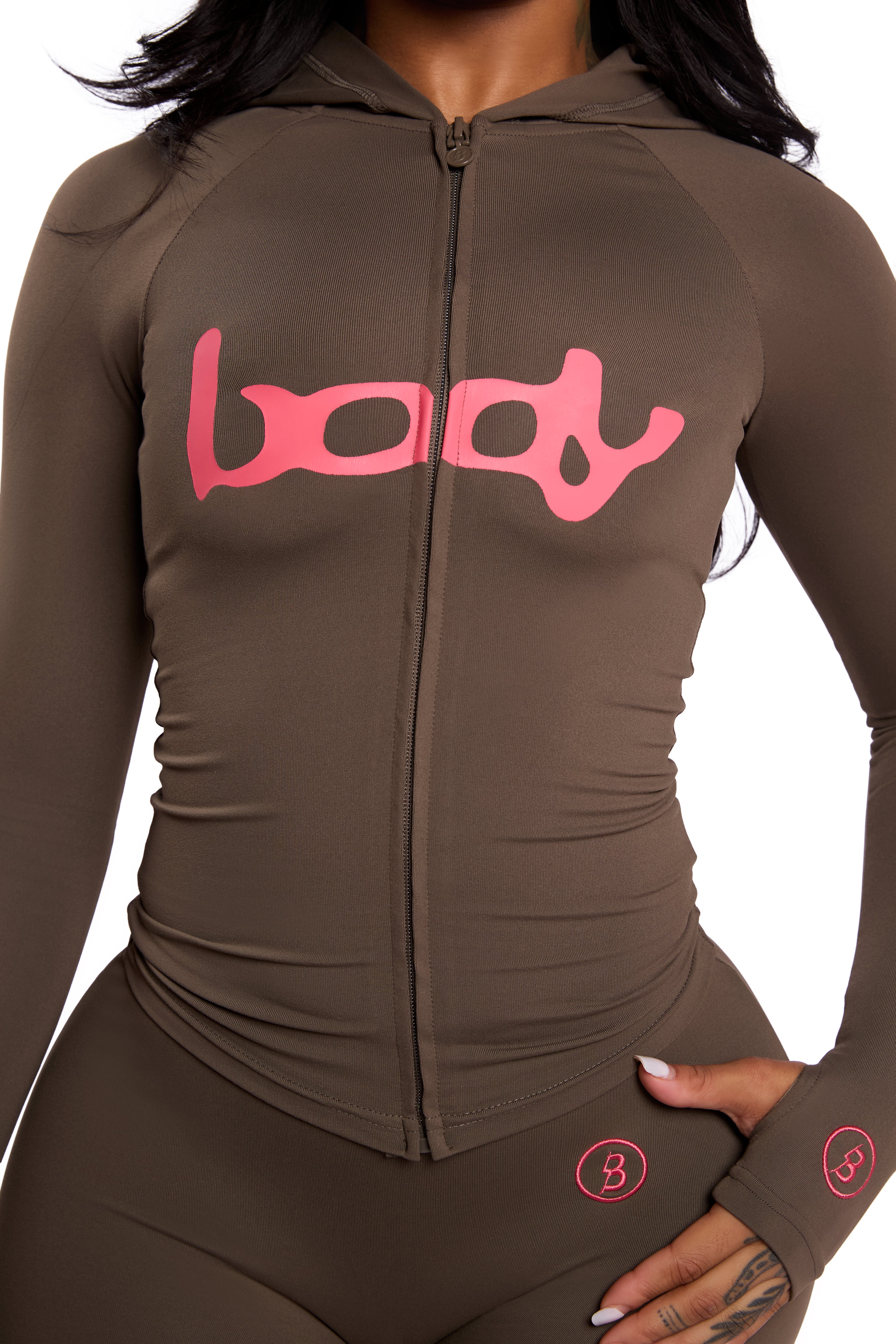 BASICS HOODIE 2.0 (BROWN/DARLING PINK)