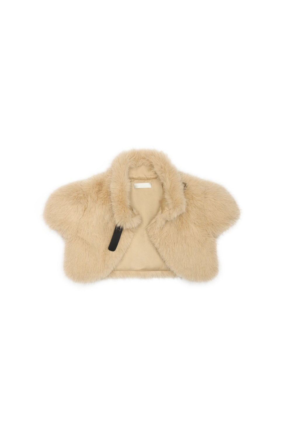 darlene Fur shawl top in apricot