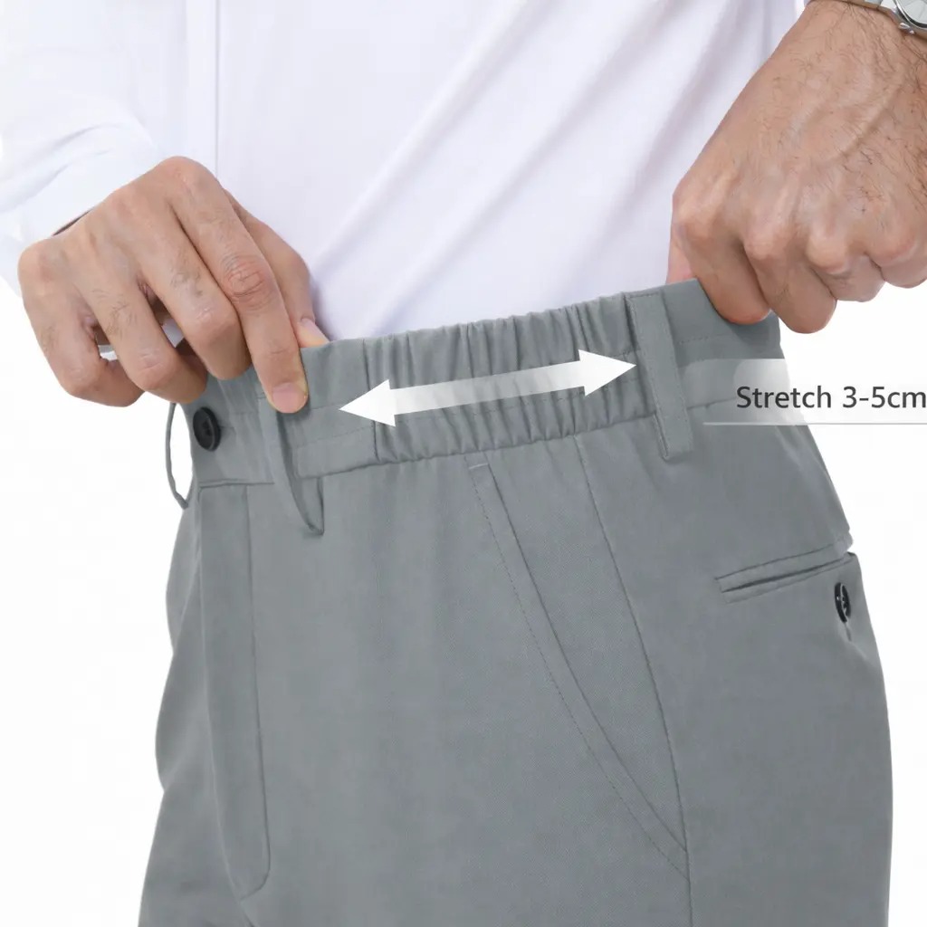 Men's Stretch Dress Pants No Iron Golf Pants Expandable Waist Flat Front Business Casual Pants