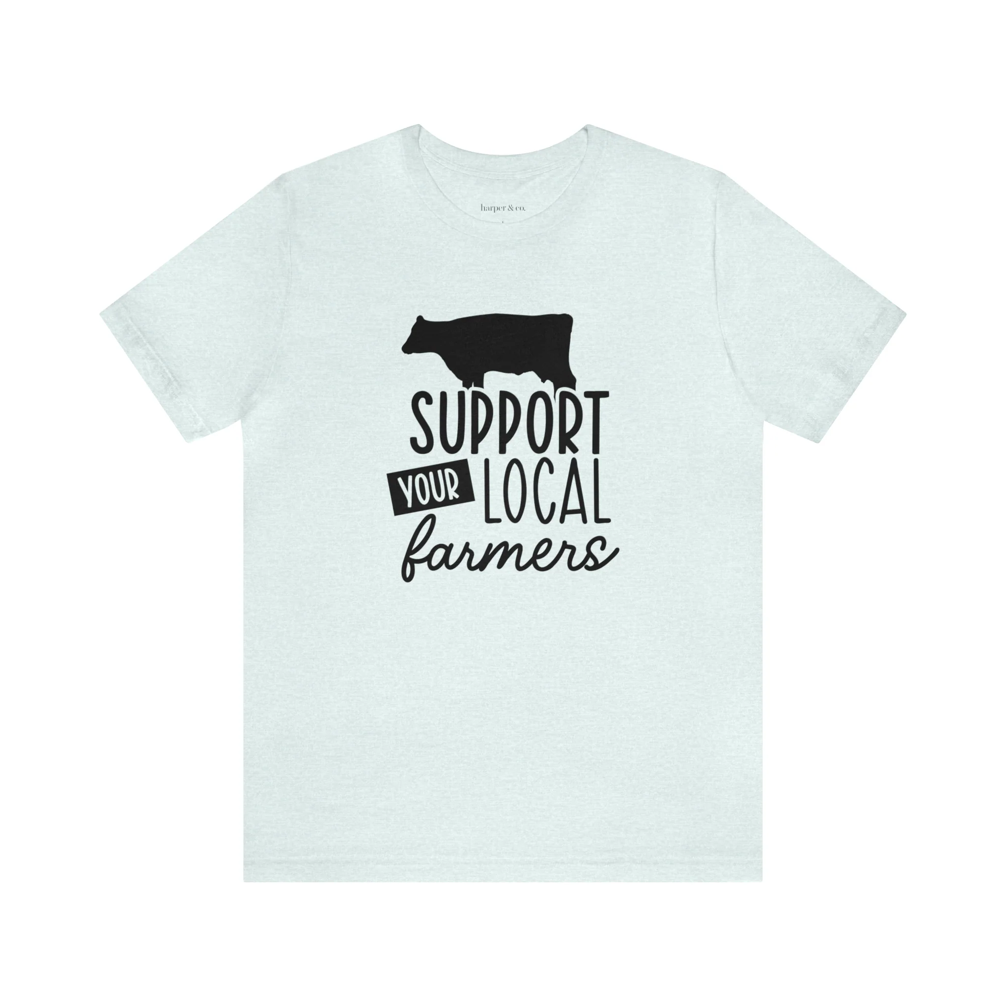 Support Farmers Cattle Unisex Jersey Short Sleeve Tee