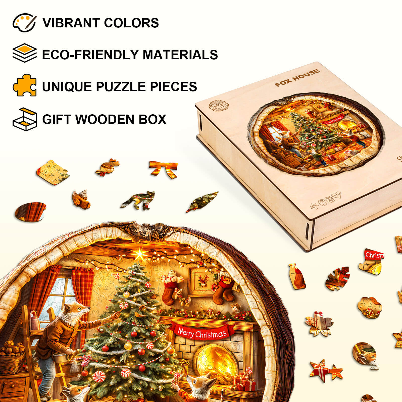 Fox House Wooden Jigsaw Puzzle