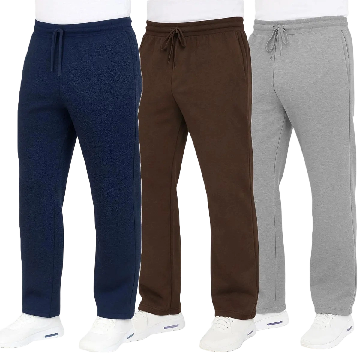 Men's Classic Heavyweight Fleece Sweatpants with Open Bottom
