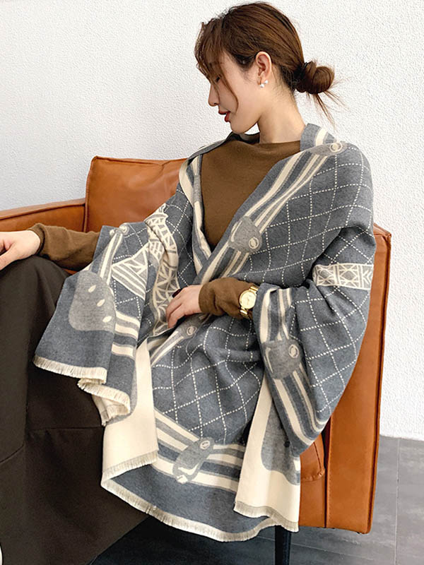 Original Warm Print Shawl&Scarf