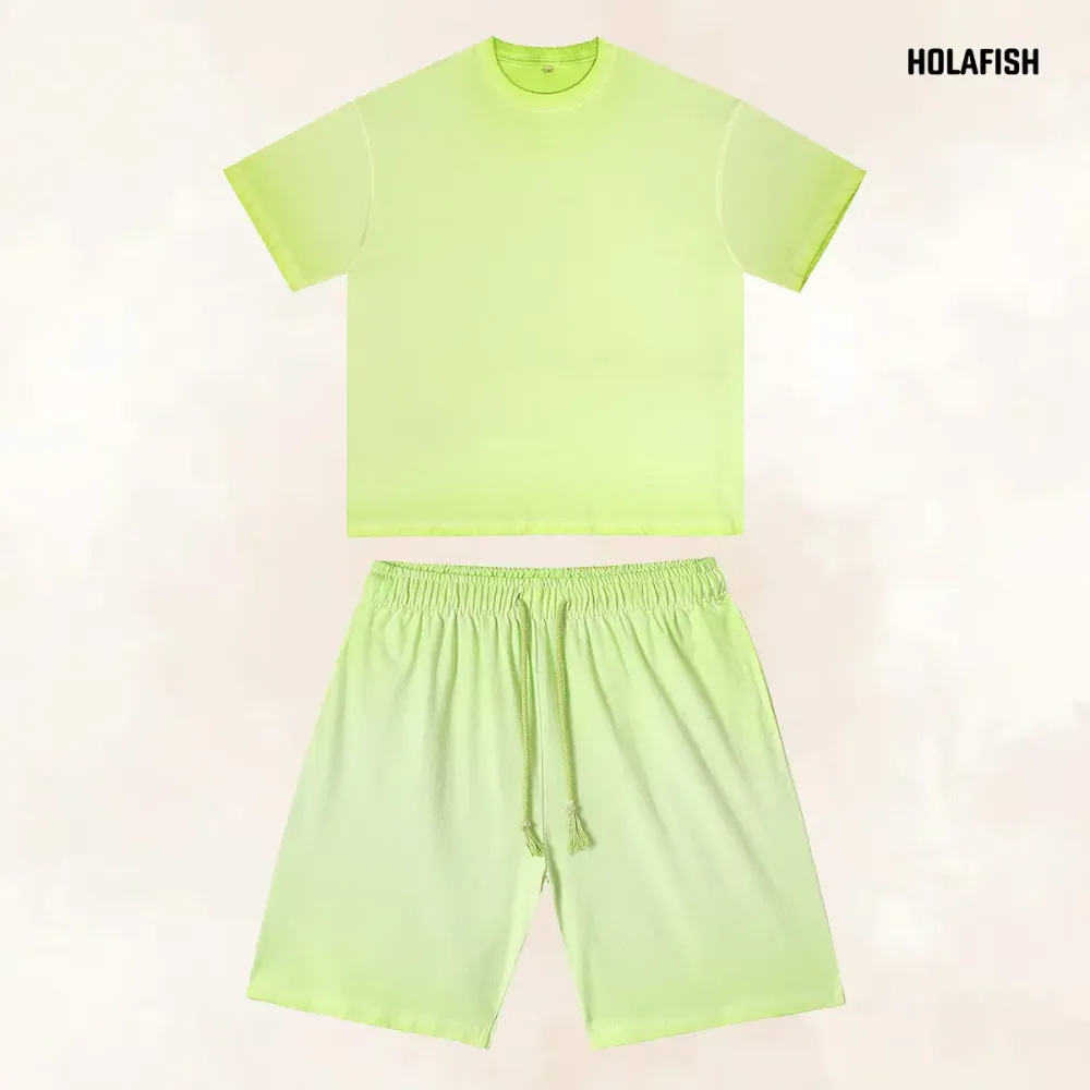 Vintage Washed Cotton T-Shirt & Shorts Set