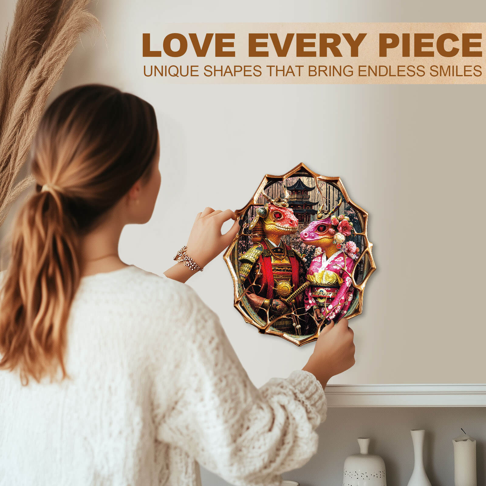 Lizard Warrior Wooden Jigsaw Puzzle