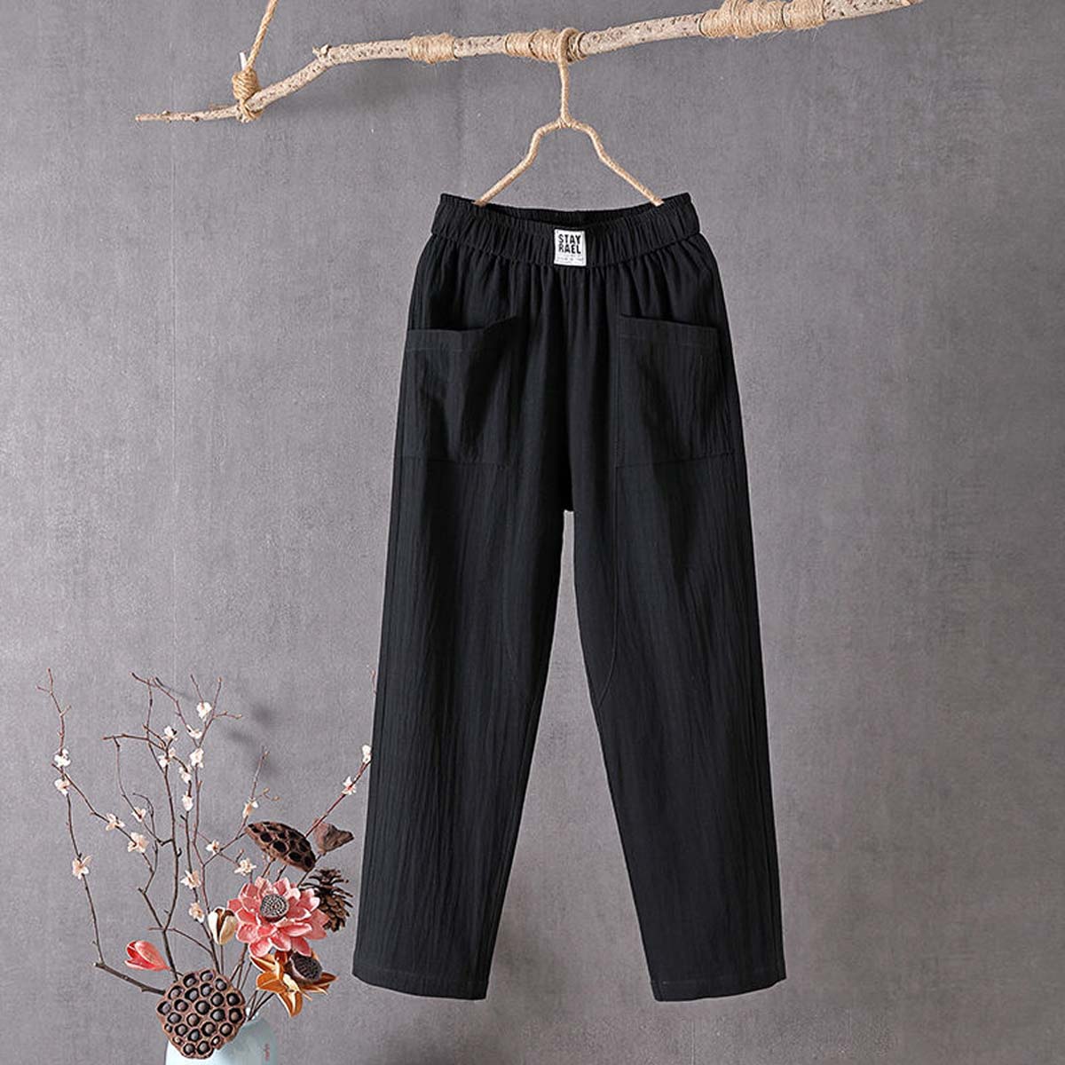 Women's Vintage Stylish Casual Cotton And Linen Loose Pants