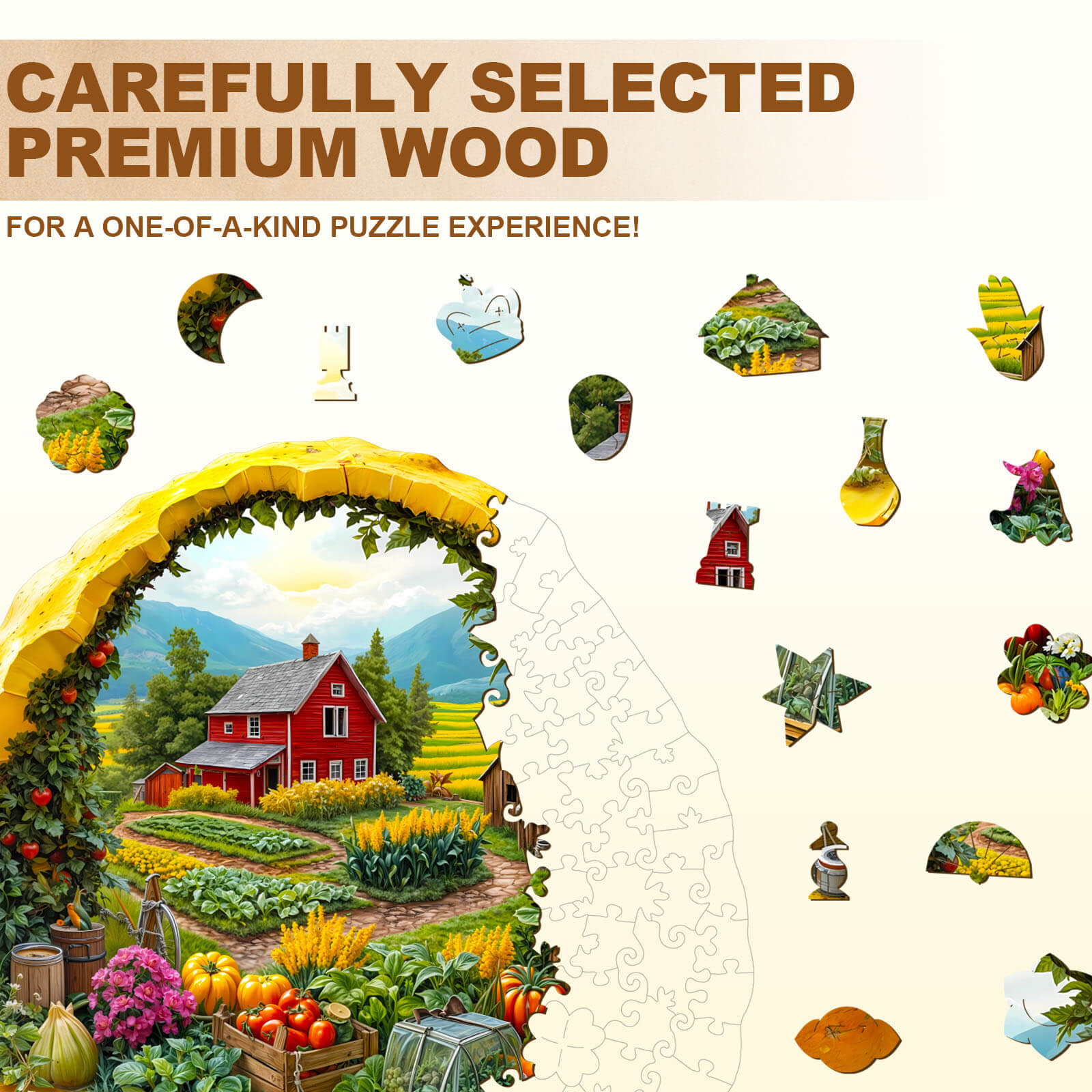 Potato Autumn Farm Wooden Jigsaw Puzzle